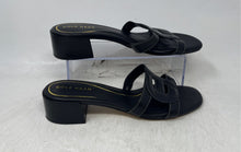Load image into Gallery viewer, Cole Haan Womens Chrisee Black Leather Slip-On Block Heel Slide Sandals Sz 9.5B
