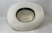 Load image into Gallery viewer, San Francisco Mens Beige Straw Feather Band Wide-Brim Sombreros Cowboy Hat

