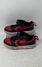 Load image into Gallery viewer, Nike Kids Court Borough Low Recraft Red Black Leather Sneaker Shoes Size 12C

