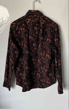 Load image into Gallery viewer, Express Mens Red Floral Print Long Sleeve Collared Button-Up Shirt Size Small
