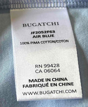 Load image into Gallery viewer, Bugatchi Mens Light Blue Cotton Short Sleeve Johnny Collar Polo Shirt Size M

