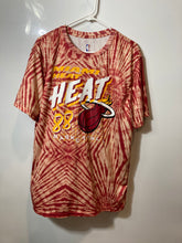 Load image into Gallery viewer, NBA Mens Red Tie-Dye Print Miami Heat Basketball T-Shirt Size XL
