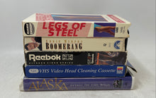 Load image into Gallery viewer, Lot Of 5 Pcs Mixed Variety Various Genres Movies And Shows VHS Tapes
