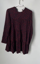 Load image into Gallery viewer, Zara Womens Red Black Leopard Print Long Sleeve Round Neck Mini Dress Size XS

