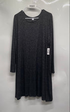 Load image into Gallery viewer, Old Navy Womens Black Gray Long Sleeve A-Line Dress Size XL With Tag
