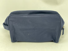 Load image into Gallery viewer, Prada Parfums Womens Blue Zippered Travel Pouch Cosmetic Toiletry Case Stained
