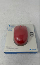 Load image into Gallery viewer, Microsoft Model 1593 1636 Mobile 1850 Red Portable Wireless Mouse Untested
