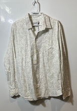 Load image into Gallery viewer, Goodfellow &amp; Co Mens White Print Long Sleeve Slim Fit Button-Up Shirt Size Large
