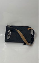 Load image into Gallery viewer, Michael Kors Womens Black Signature Print Leather Zipper Crossbody Wallet
