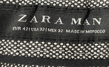 Load image into Gallery viewer, Zara Mens Black White Printed Slash Pocket Straight Leg Chino Pants Size 32
