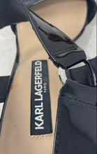Load image into Gallery viewer, Karl Lagerfeld Womens Cieone Black Leather Buckle Strappy Sandals Size 6.5 M
