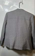 Load image into Gallery viewer, Anne Klein Womens Black White Geometric Long Sleeve Full-Zip Biker Jacket Size M
