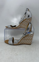 Load image into Gallery viewer, Coach Womens Sharrin Q1884 Silver-Tone Brown Ankle Strap Sandals Size 7.5 B
