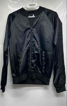 Load image into Gallery viewer, Adidas Womens Black Long Sleeve Pockets Full-Zip Bomber Jacket Size Small
