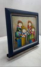 Load image into Gallery viewer, Vintage Joyce Roybal Children Playing Musical Instruments Framed Art Painting
