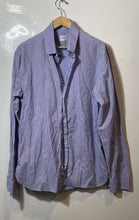 Load image into Gallery viewer, Authentic Armani Collezioni Mens Purple Striped Long Sleeve Dress Shirt Size L

