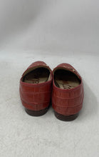 Load image into Gallery viewer, Sam Edelman Womens Orange Croc Embossed Horsebit Slip-On Loafer Shoes Size 8M
