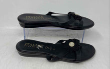 Load image into Gallery viewer, Italian Shoemakers Womens Black Open Toe Slip-On Slide Sandal Size 9

