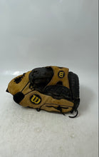 Load image into Gallery viewer, Wilson Unisex Black Tan Leather Left Hand Throw Baseball Glove Size 12.5 Inch
