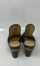 Load image into Gallery viewer, Michael Kors Womens Louise Green Suede Studded Block Mules Heels Size 7 M
