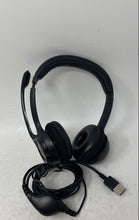 Load image into Gallery viewer, Logitech Black USB Wired Over Ear Headphones With Microphone Not Tested
