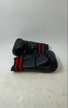 Load image into Gallery viewer, ATA Black Red Adjustable Wrist Strap Martial Arts Sparring Gloves Size Medium
