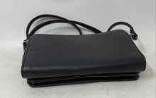 Load image into Gallery viewer, Nine West Womens Black Zipper Inner Pockets Adjustable Strap Crossbody Bag
