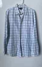 Load image into Gallery viewer, Banana Republic Mens Light Blue And White Long Sleeve Classic Fit Dress Shirt L
