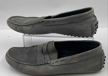 Load image into Gallery viewer, Authentic Tod&#39;s Mens Gray Suede Panny Slip-On Flat Moccasin Shoes Size 6.5
