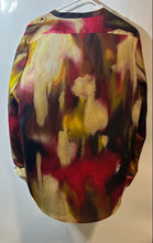Load image into Gallery viewer, Calvin Klein Womens Multicolor Tie-Dye Long Sleeve Button Front Tunic Top Sz XL
