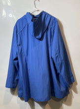 Load image into Gallery viewer, Dennis By Dennis Basso Womens Blue Long Sleeve Full Snap Hooded Rain Jacket 3X
