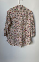 Load image into Gallery viewer, Walter Voulaz Womens Pink All Over Print Silk Long Sleeve Blouse Top Size 42
