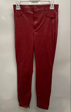 Load image into Gallery viewer, Zara Womens Red Flat Front Pockets Regular Fit Skinny Leg Trouser Pants Size S
