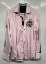 Load image into Gallery viewer, Absolute Rebellion Mens Pink Cotton Long Sleeve Slim Fit Button-Up Shirt Size XL
