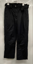Load image into Gallery viewer, Womens Black Flat Front High Waist Straight Leg Snow Pants Size 38/14
