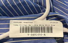 Load image into Gallery viewer, Tommy Hilfiger Mens Blue White Long Sleeve Spread Collar Dress Shirt Size 15 1/2
