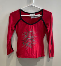 Load image into Gallery viewer, Armani Exchange Womens Red Graphic Print Long Sleeve V-Neck Pullover T-Shirt S
