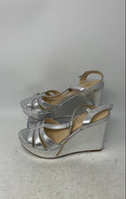 Load image into Gallery viewer, Michael By Michael Shannon Womens Fiesta Silver Platform Sandals Size 7.5
