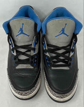 Load image into Gallery viewer, Authentic Nike Mens Black Blue Gray Sneaker Shoes Size 8.5 Damaged Exterior
