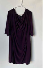 Load image into Gallery viewer, Lauren Ralph Lauren Womens Purple 3/4 Sleeve Cowl Neck Sheath Dress No Size
