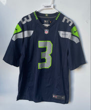Load image into Gallery viewer, Nike Mens Navy Blue NFL Seattle Seahawks Russell Wilson #3 Football Jersey Sz L
