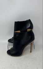 Load image into Gallery viewer, Coach Womens Johanna Black Leather Peep Toe Stiletto Heel Ankle Booties Size 6B
