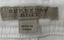 Load image into Gallery viewer, Authentic Burberry Brit Womens White Light Wash Denim Skinny Leg Jeans Size 28
