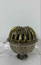 Load image into Gallery viewer, Silver-Tone Brass India Floral Engraving Decorative Elephant Claw Bell
