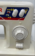 Load image into Gallery viewer, Singer White Lockstitch Battery-Operated Sewing Machine With Foot Pedal Untested
