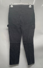 Load image into Gallery viewer, Zara Womens Black Denim Multiple Pockets Button Front Straight Leg Jeans Size 2
