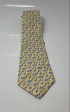 Load image into Gallery viewer, Southern Tide Mens Yellow Printed Keeper Loop Adjustable Designer Tie With Tags
