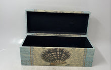Load image into Gallery viewer, Stupell Art Blue Beige Coquelicot Coastal-Themed Rectangular Lined Storage Box
