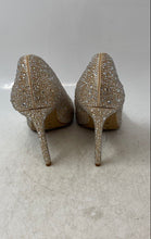 Load image into Gallery viewer, Aldo Womens Gold Silver Rhinestone Pointed Toe Slip-On Stiletto Pump Heels Sz 9
