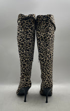 Load image into Gallery viewer, Eden Womens Multicolor Animal Print Pointed Toe Side Zip Riding Boots Size EU 36
